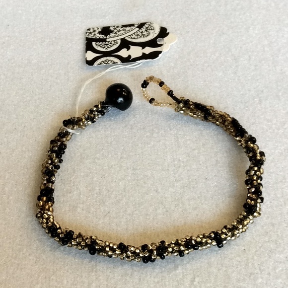 FINAL SALE PRICE CL Designs Black & Gold Twist Bracelet - Picture 1 of 3